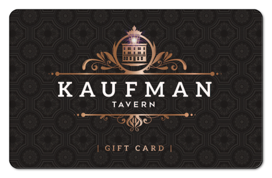 kaufman logo on a black tile background